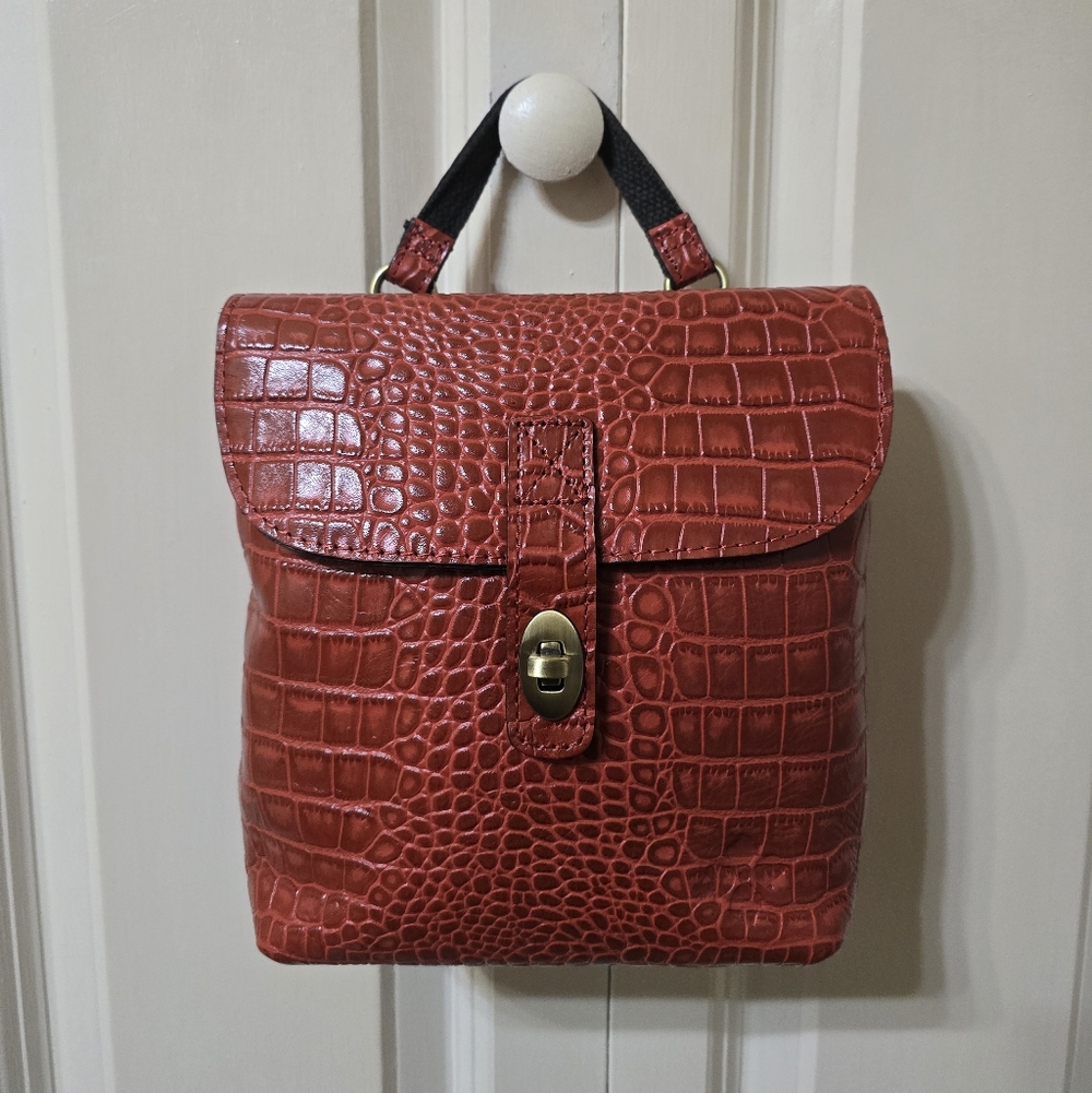 Patricia Nash Davoli Convertible Backpack - Color: Burnt Orange